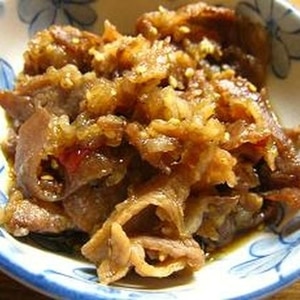 牛肉ほほ肉スライスの皇帝塩炒め